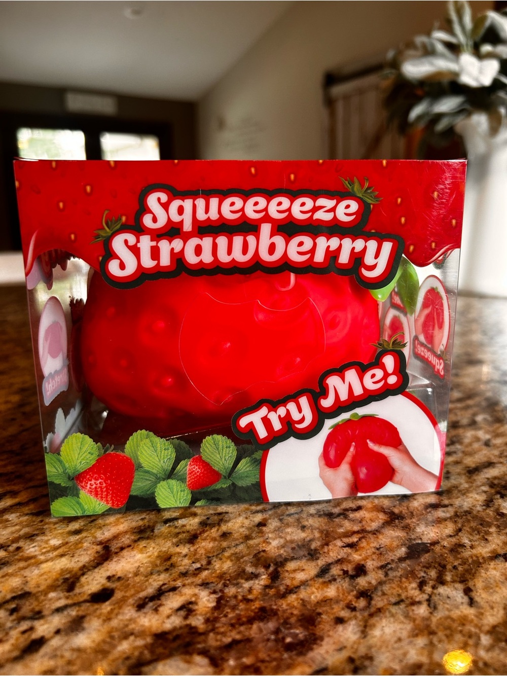 Squeeze strawberry squishy. New.